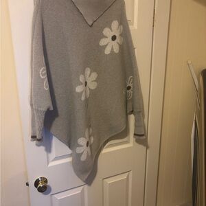 Gray Floral Women's Sweater